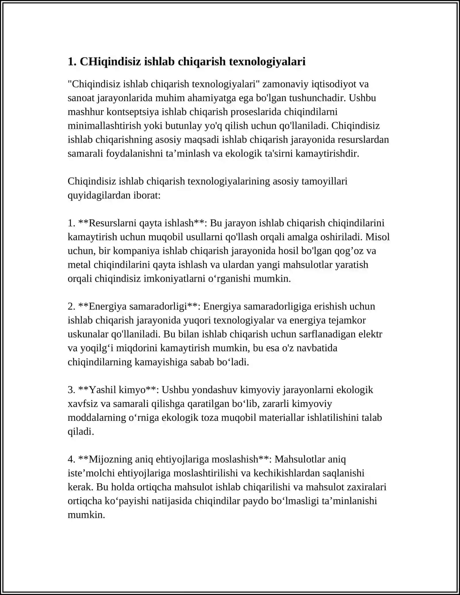 CHIQINDISIZ TEXNOLOGIYALAR YARATISH 3