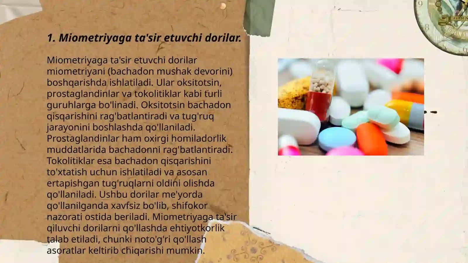 Miometriyaga ta'sir etuvchi dori vositalari 3