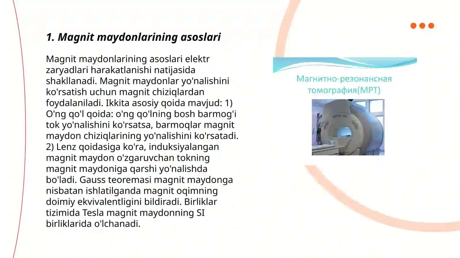 Magnit-rezonans tomografiyaning fizik asoslari 3