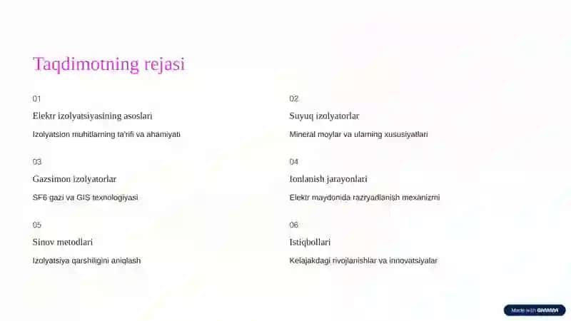 Suyuq va gazsimon izolyatsion muhitlarning elektr mustahkamligi 3