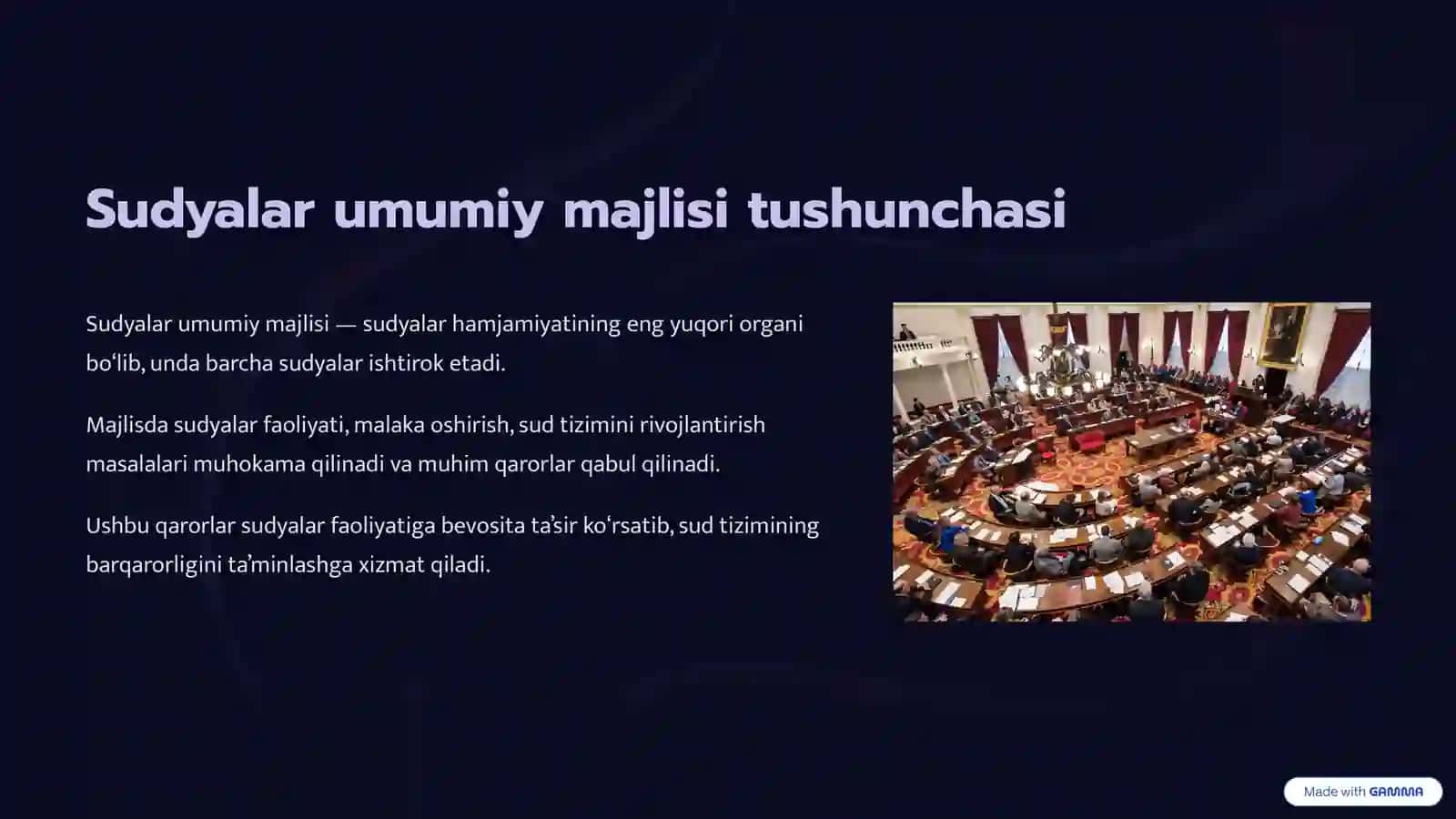 Sudyalar hamjamiyati organlari tushunchasi va turlari 3