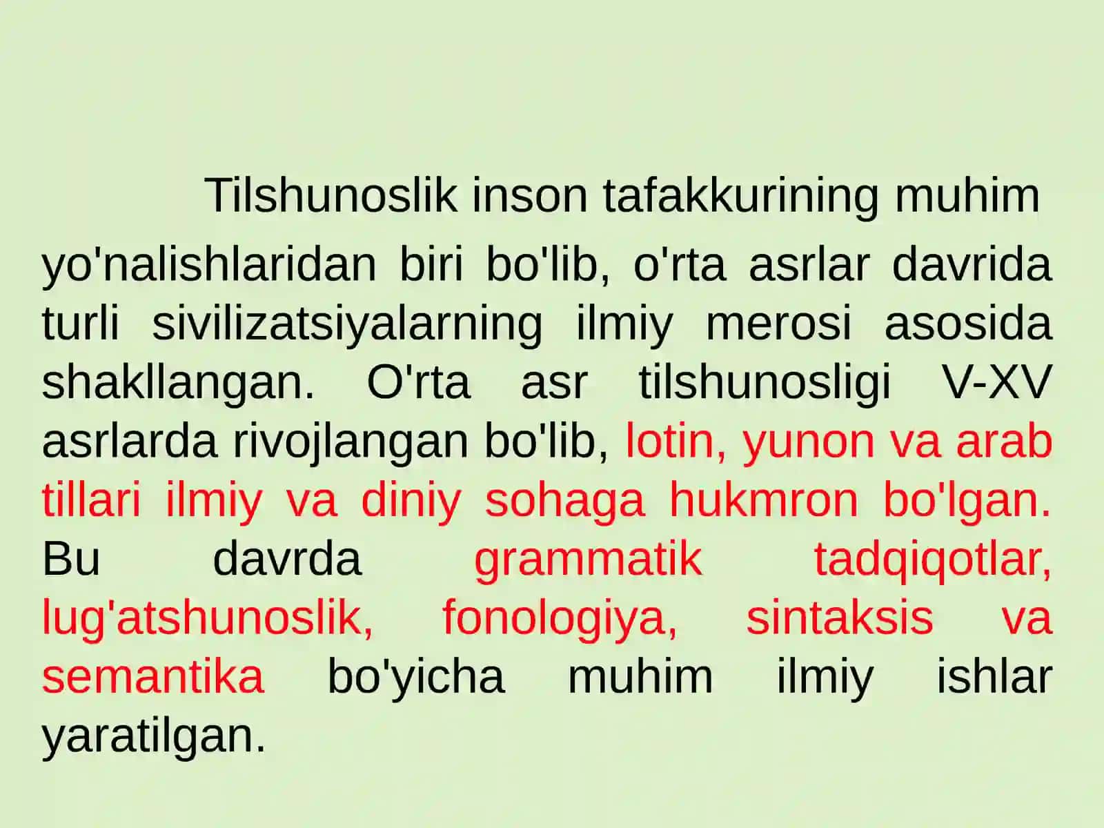O’rta asrlar tilshunosligi 3
