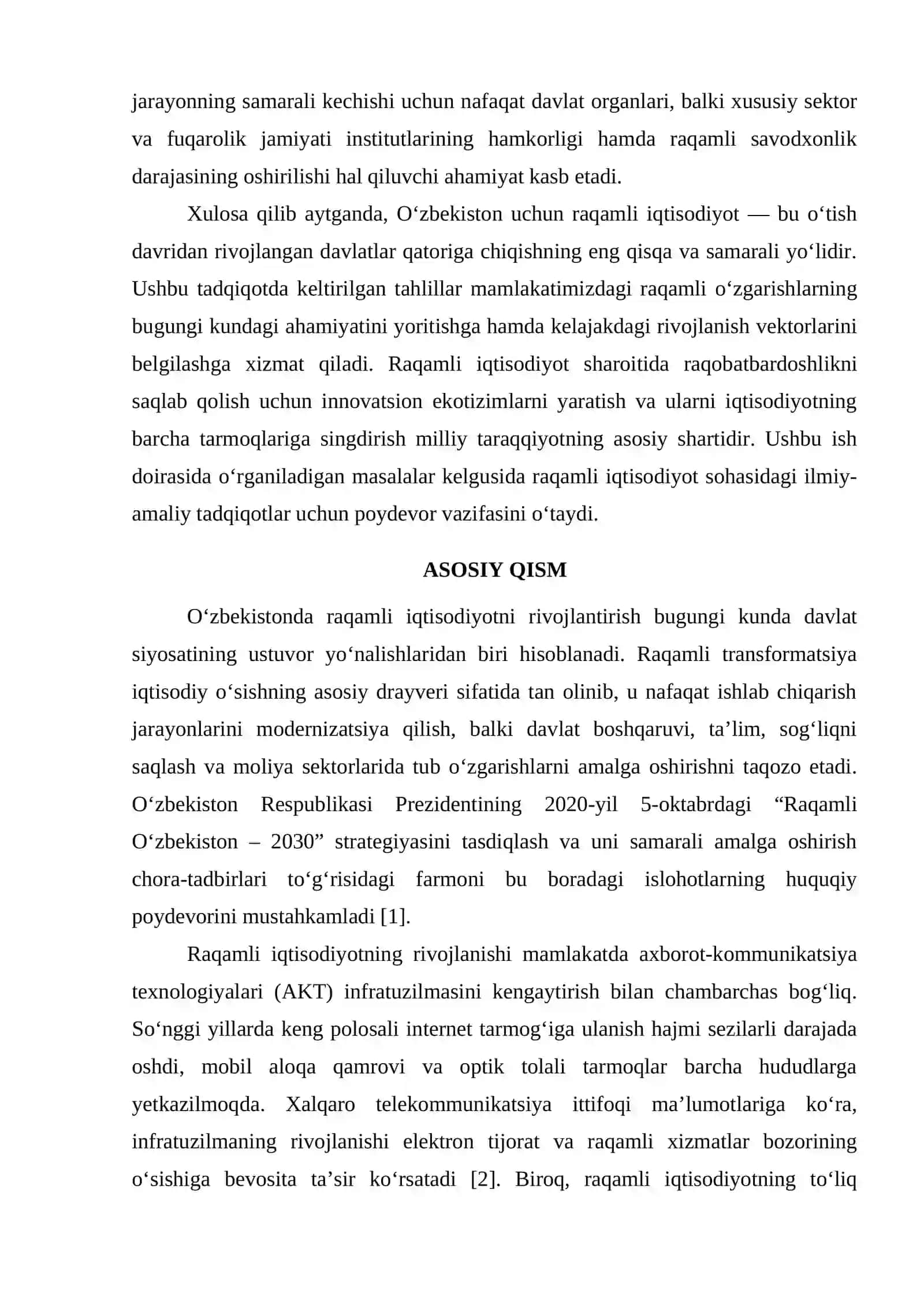 O'ZBEKISTONDA RAQAMLI IQTISODIYOTNING RIVOJLANISHI 3
