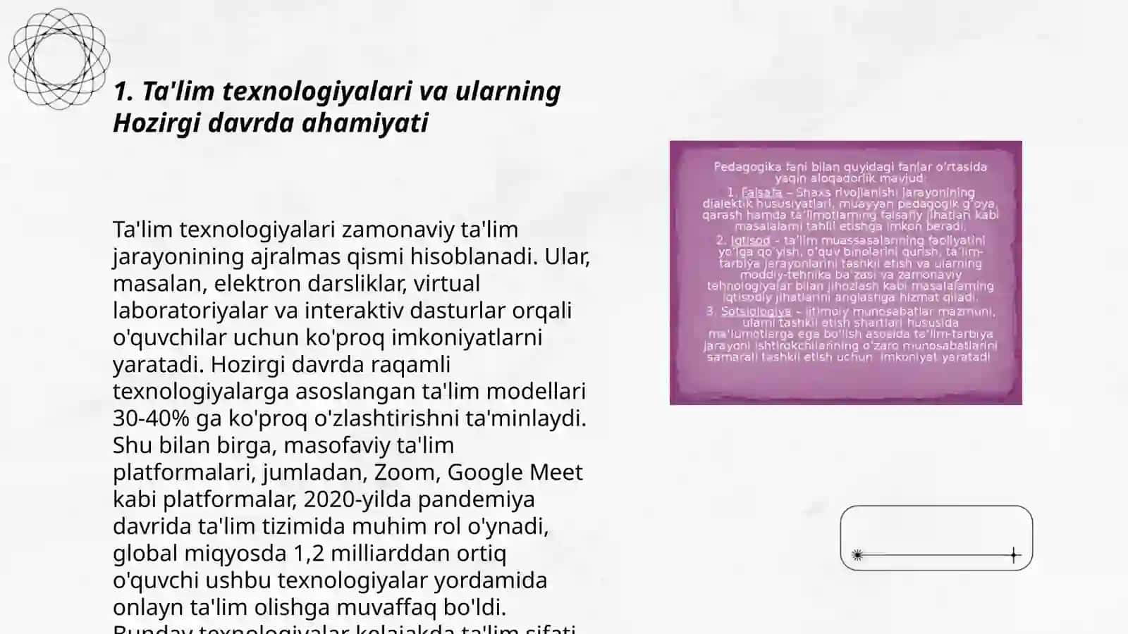 Ta'lim texnologiyalari va ularning Hozirgi davrda ahamiyati 3