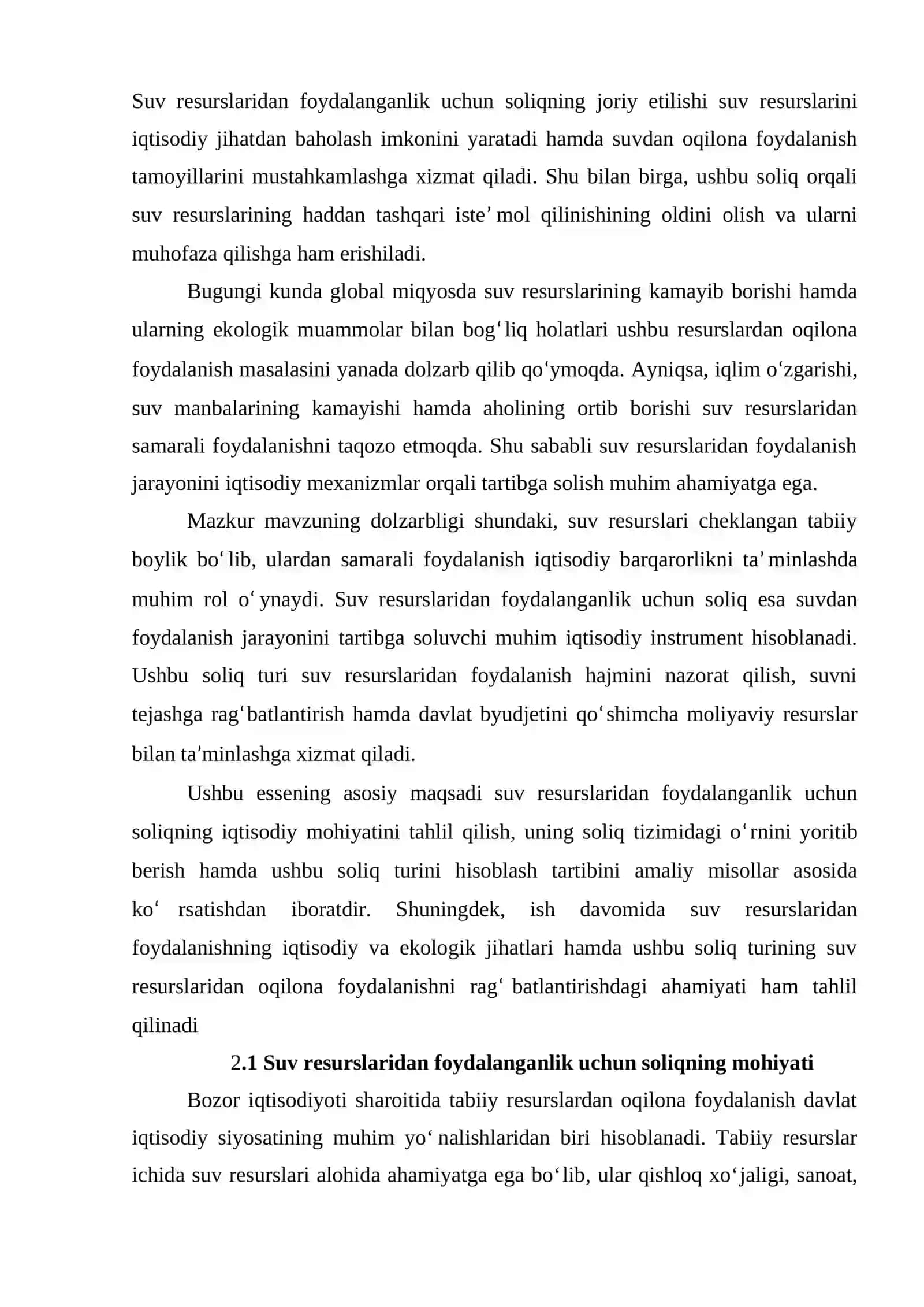 Suv resurslaridan foydalanganlik uchun soliqni hisoblab chiqarish 3