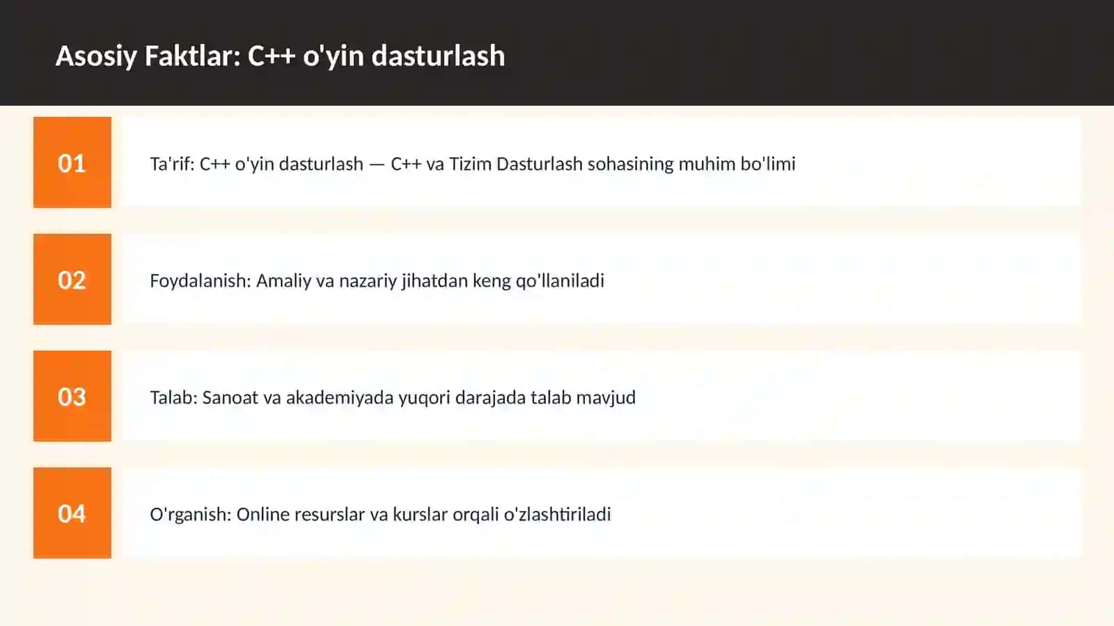 C++ VA TIZIM DASTURLASH 3