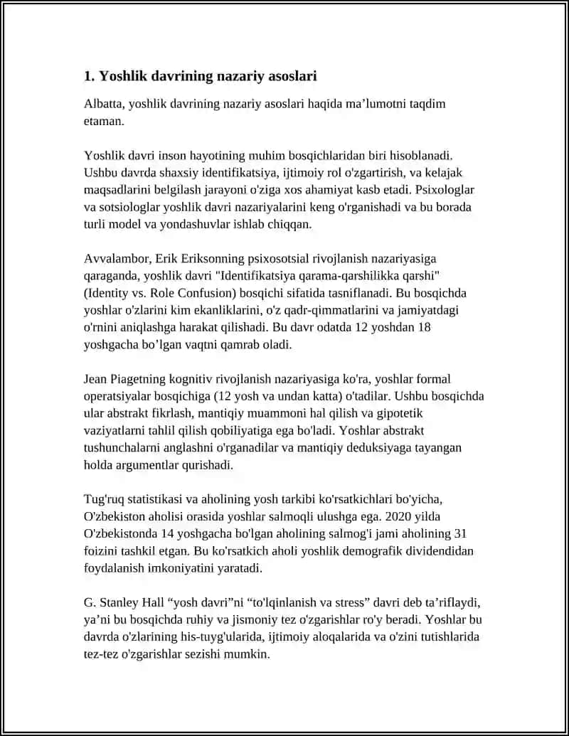 YOSHLIK DAVRI PSIXOLOGIYASI VA PIVOJLANISH XUSUSIYATLARI 3