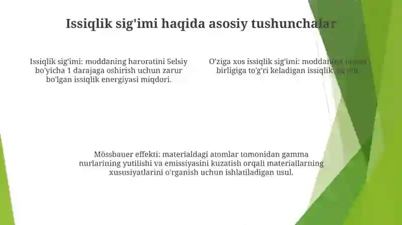 Kristallarning Issiqlik SigʻImi 3