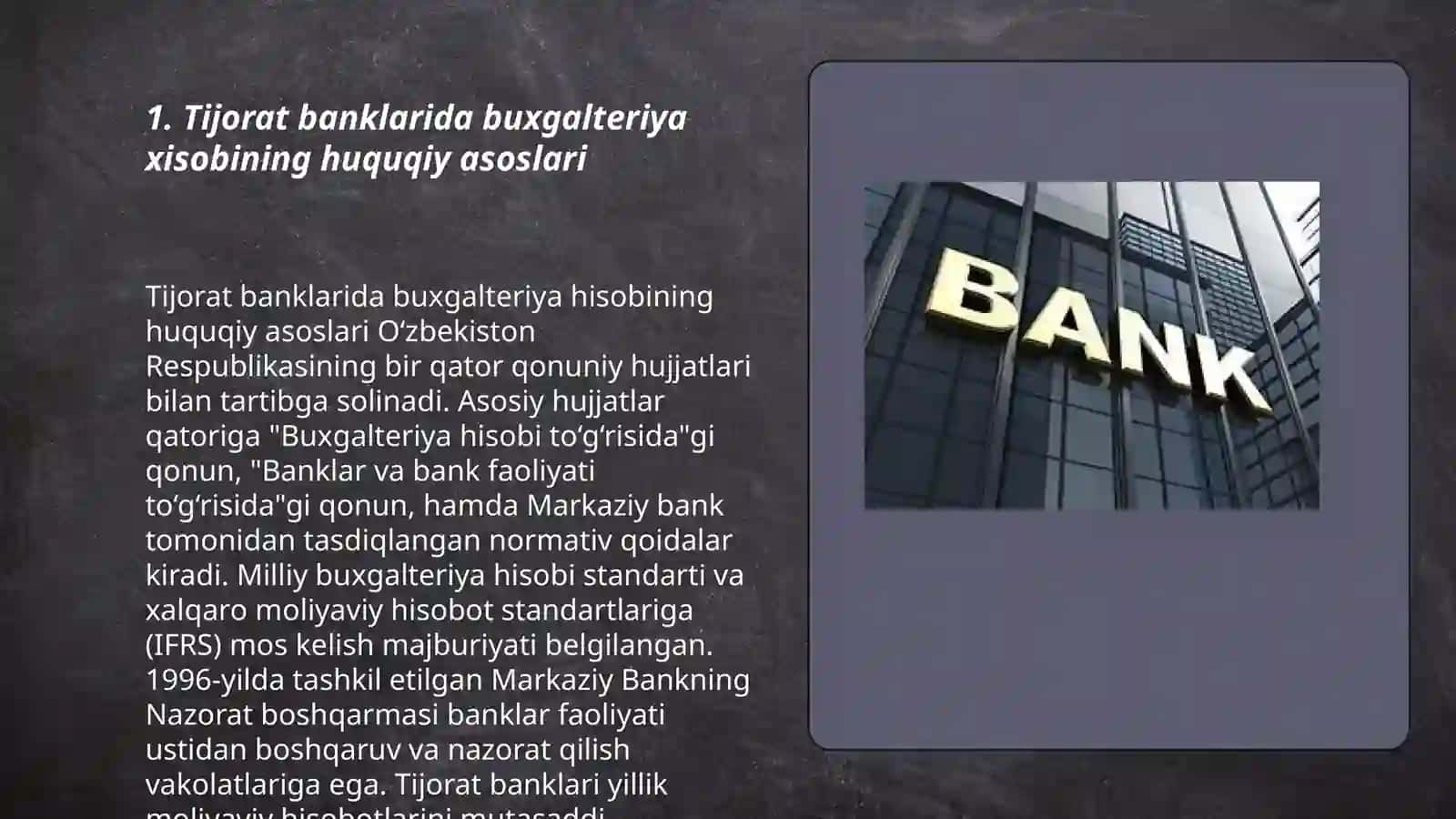Tijorat banklarida buxgalteriya xisobini tashkil qilishning asoslari 3