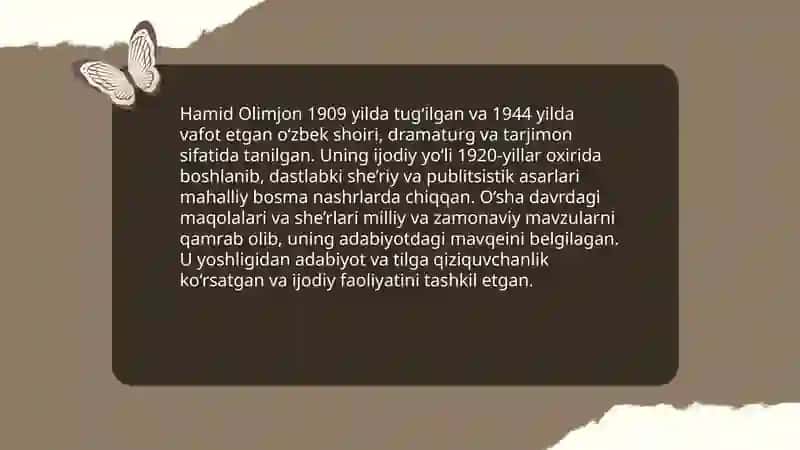 Hamid Olimjon ijod yo'li 3