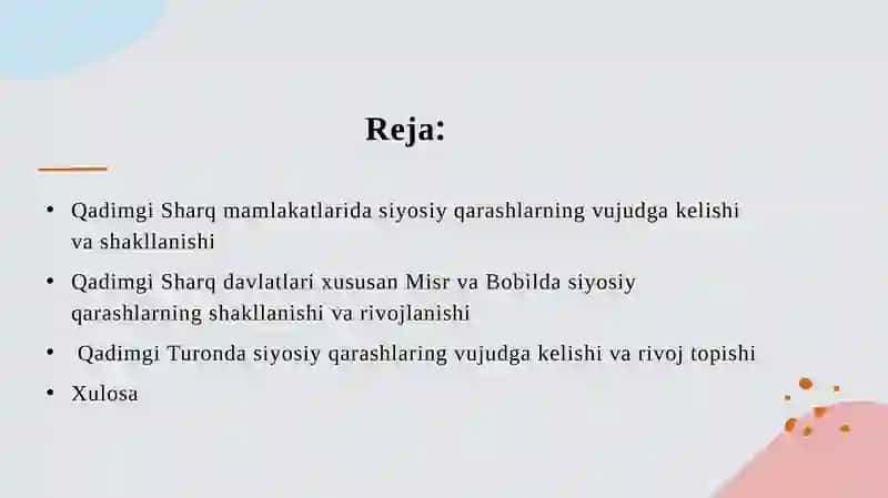 Siyosatshunoslik yo’nalishidan ta’limotlar tayyorlash 3
