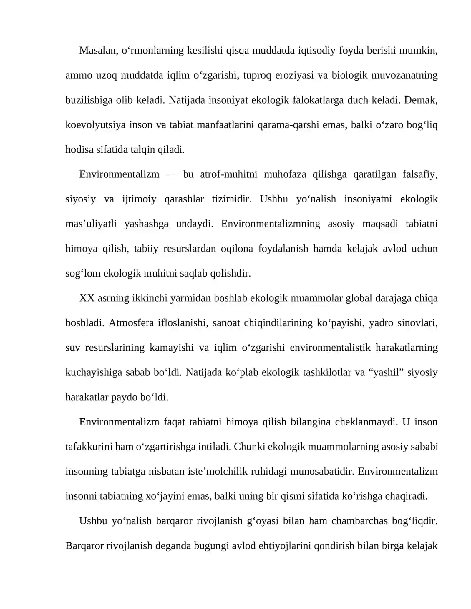 Koevolyutsiya va environmentalizm dialektikasi 3