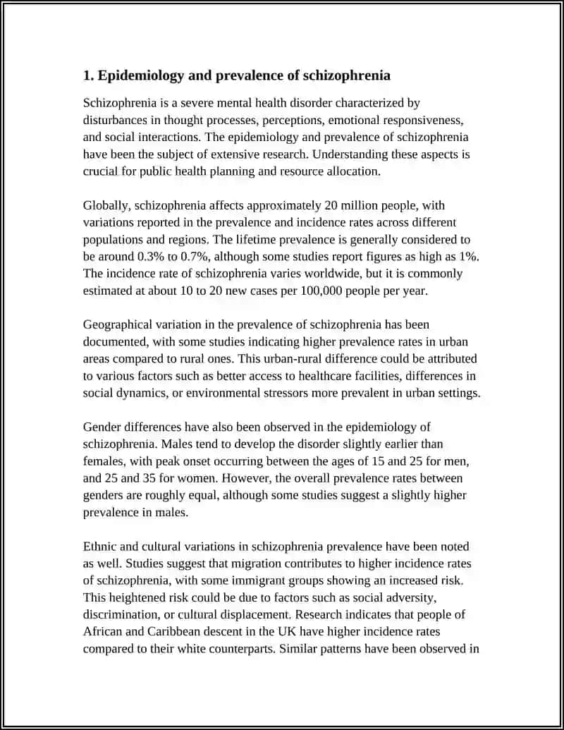 MUSTAQIL ISH: RESEARCHA MENTAL HEALTH DISORDER (E.G., SCHIZOPHRENIAL) 3