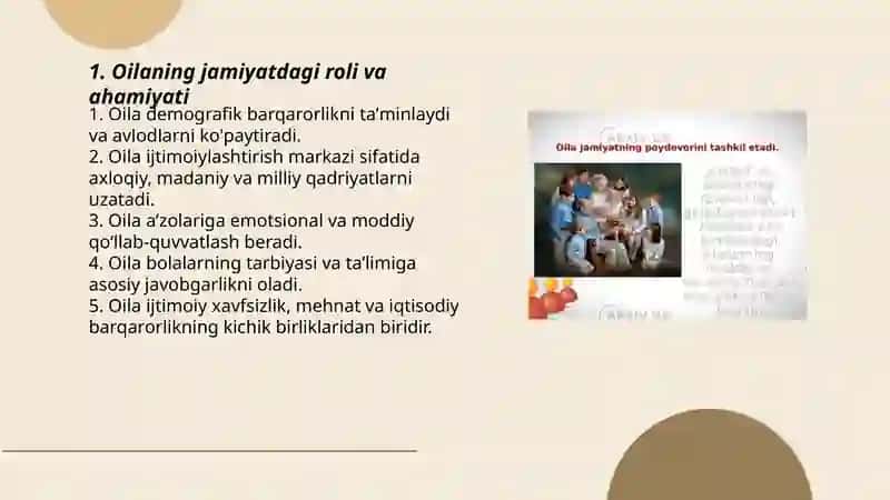 Oila jamiyatning asosiy boʻgʻini 3