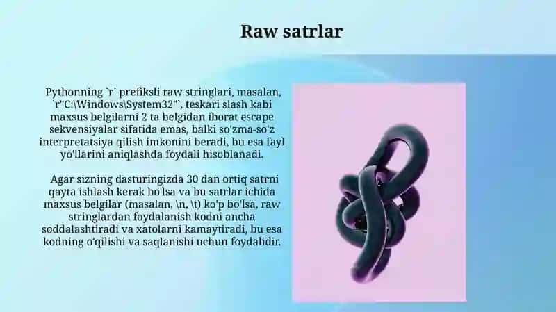 Pythonda satrlar bilan ishlash 3