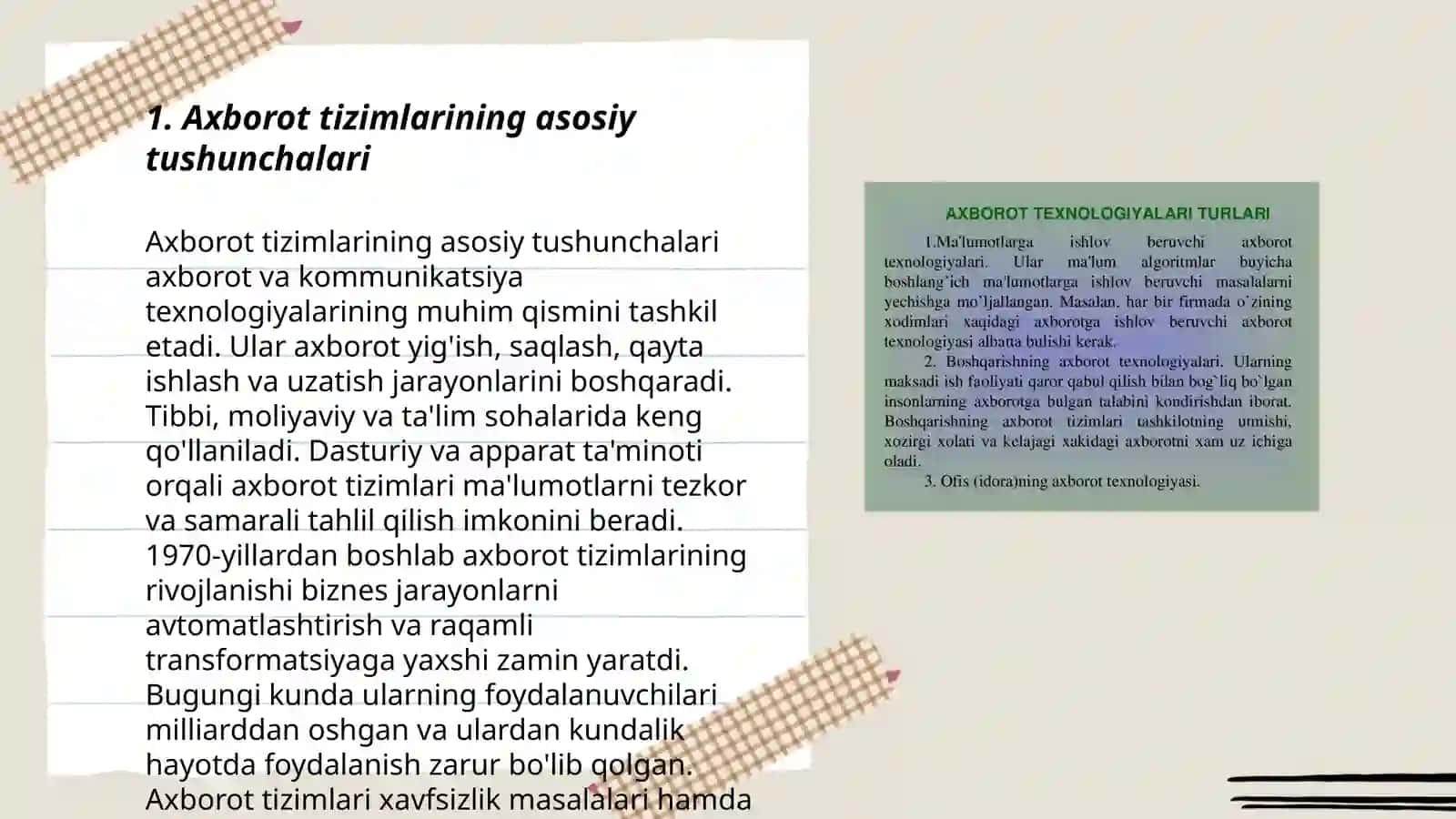 Axborot tizimlari va turlari 3