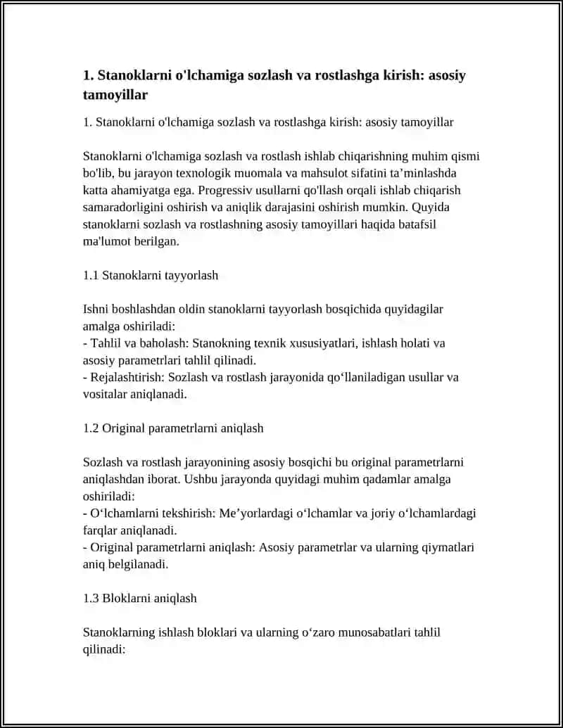 STANÒKLARNI ÒLCHAMIGA SOZLASH VA ROSRLASHNING PROGRESSIV USULLARI 3