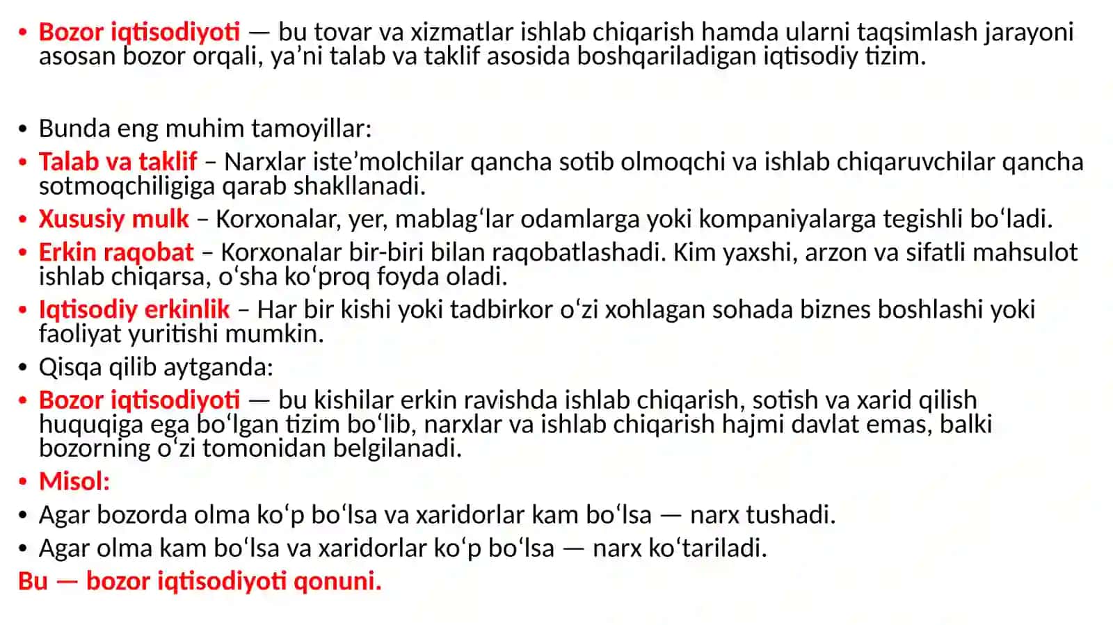 Bozor iqtisodiyotiga o‘tish davri va uning O‘zbekistondagi xususiyatlari 3