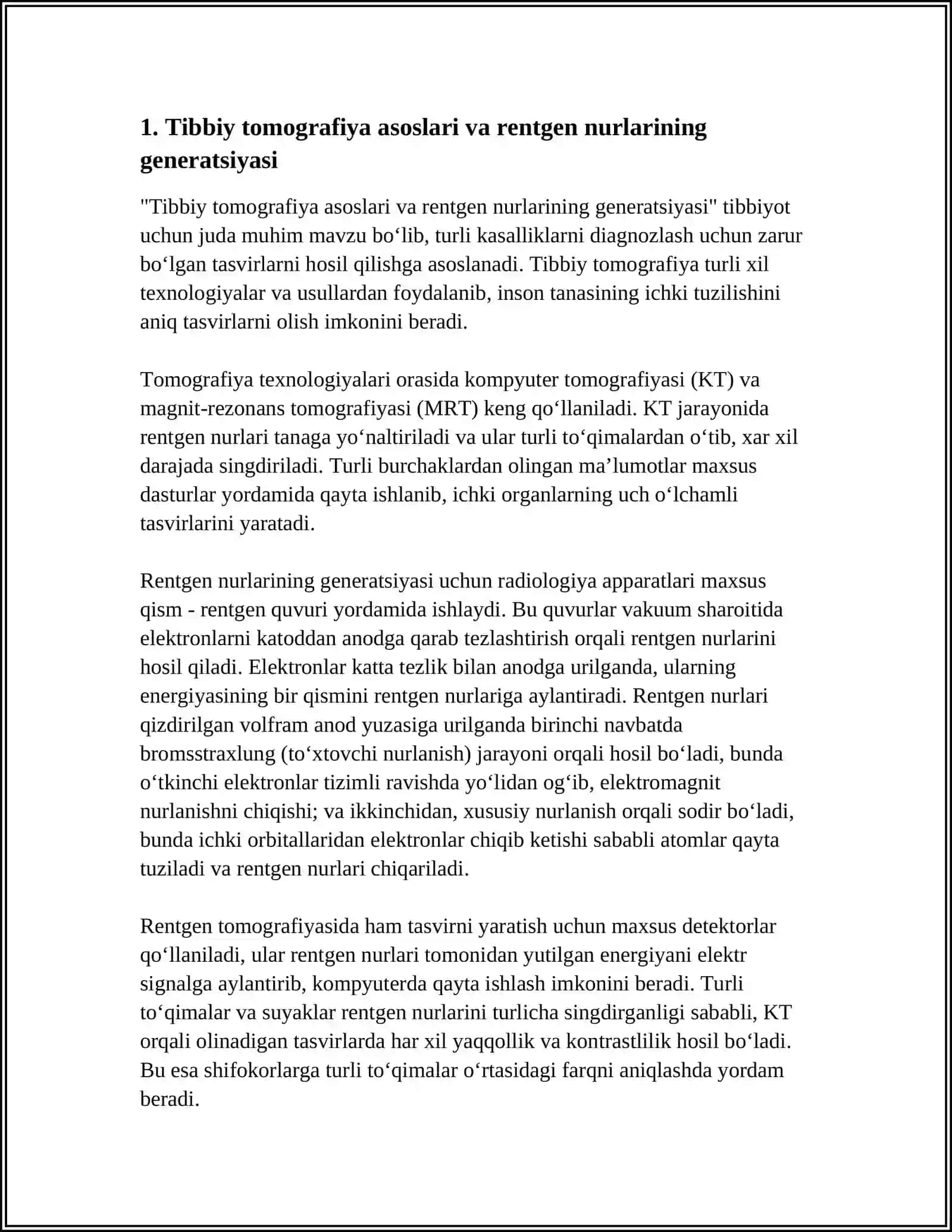 TIBBIY TOMOGRAFIYA APPARATLARINING ISHLASH PRINSIPLARI 3