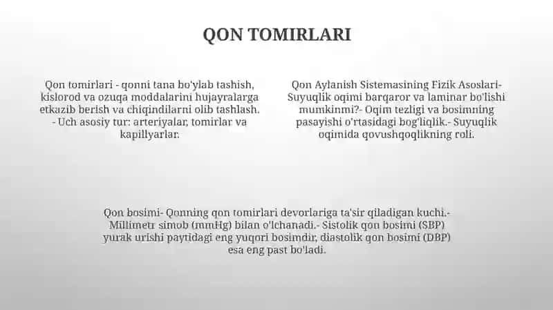 Qon Aylanish Sistemasining Fizik Asoslari 3