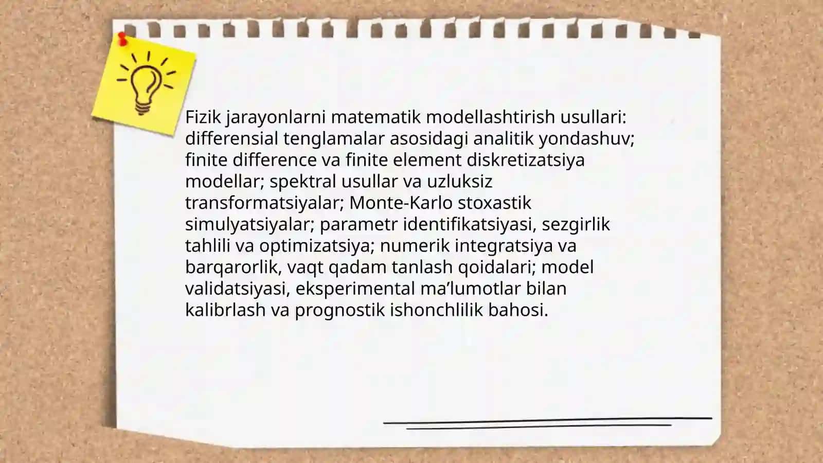 Fizik va matematik modellashtirish, olingan natijalar asosida prognoz qilish 3
