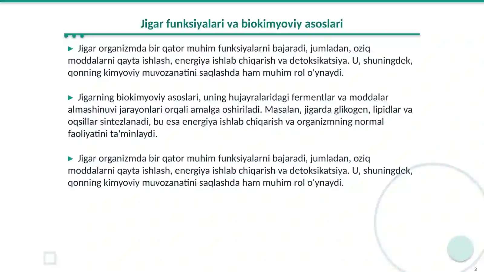Jigar biokimyosi 3