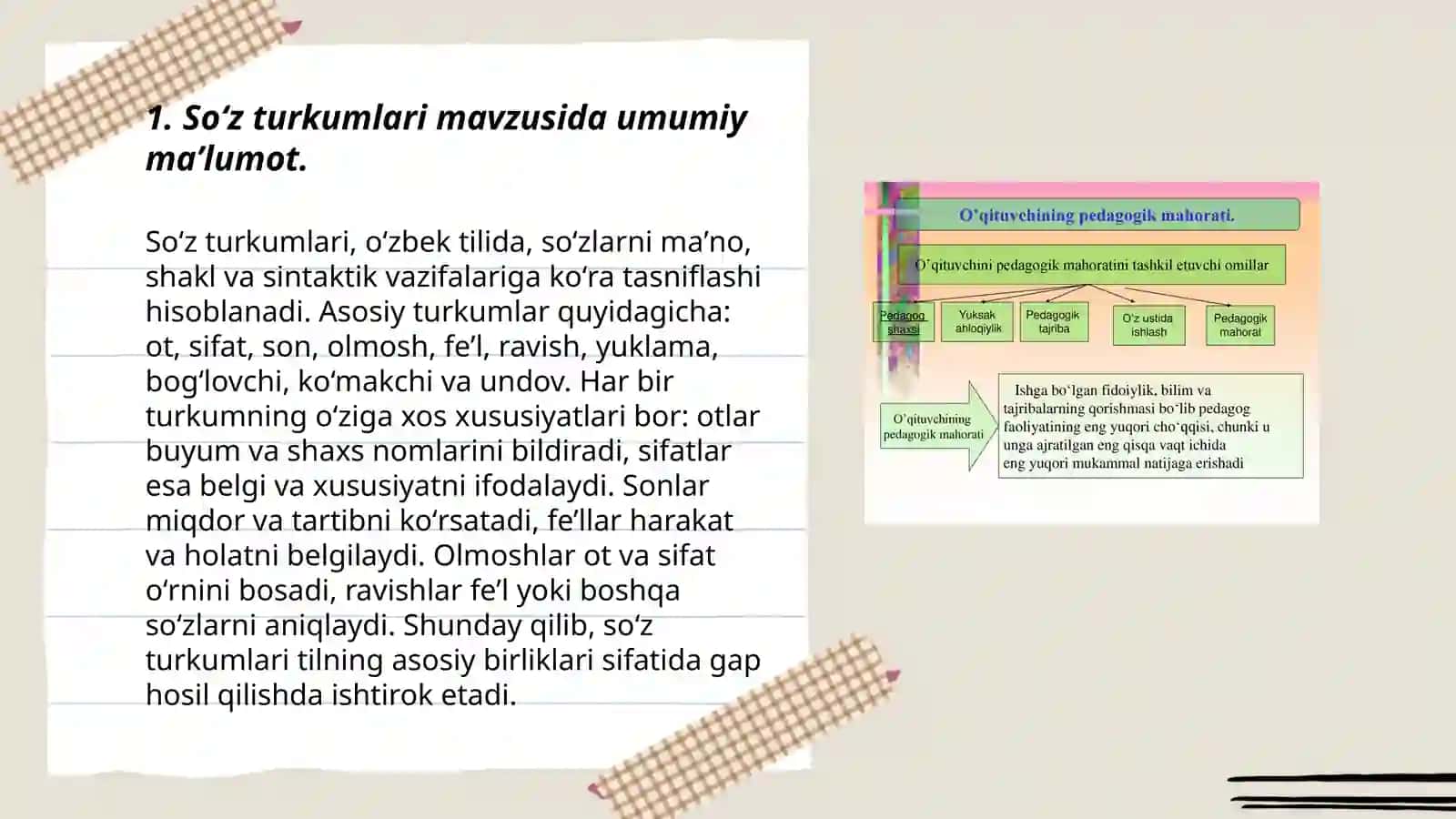 Gap ustida ishlashga oid mustaqil ishlar 3