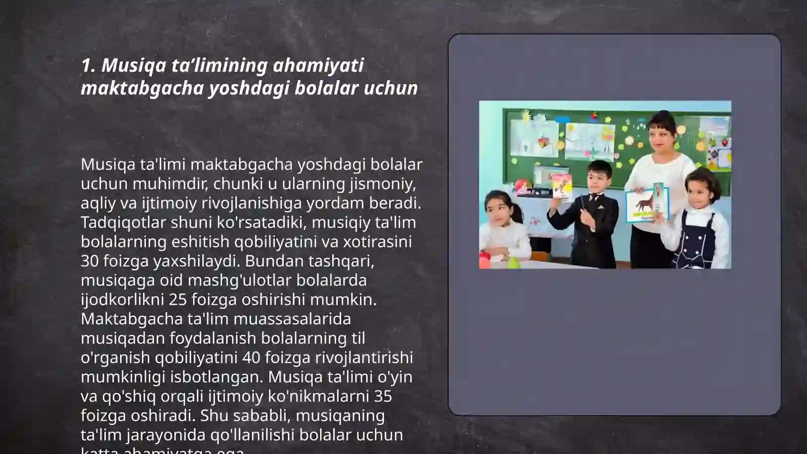 Maktabgacha ta’lim muassasalarida musiqa tarbiyasining maqsad va vazifalari 3