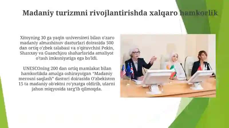 Madaniy turizmni rivojlantirishda xalqaro hamkorlik 3