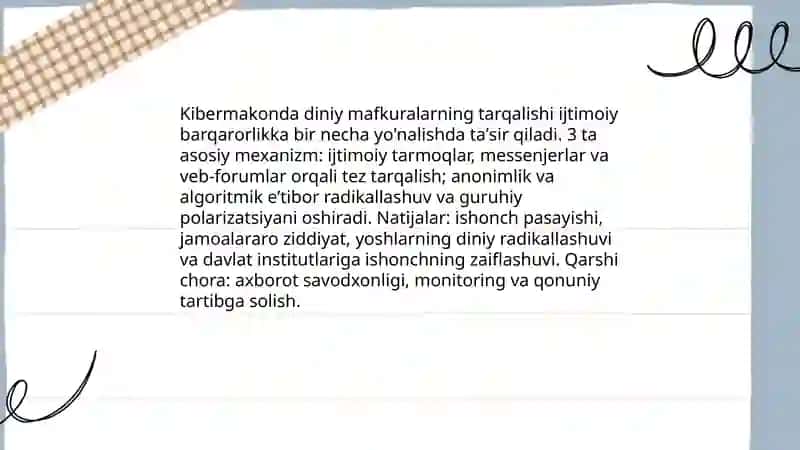 Kibermakonda din. Missionerlik va protelizmning ijtimoiy- siyosiy xavfi 3
