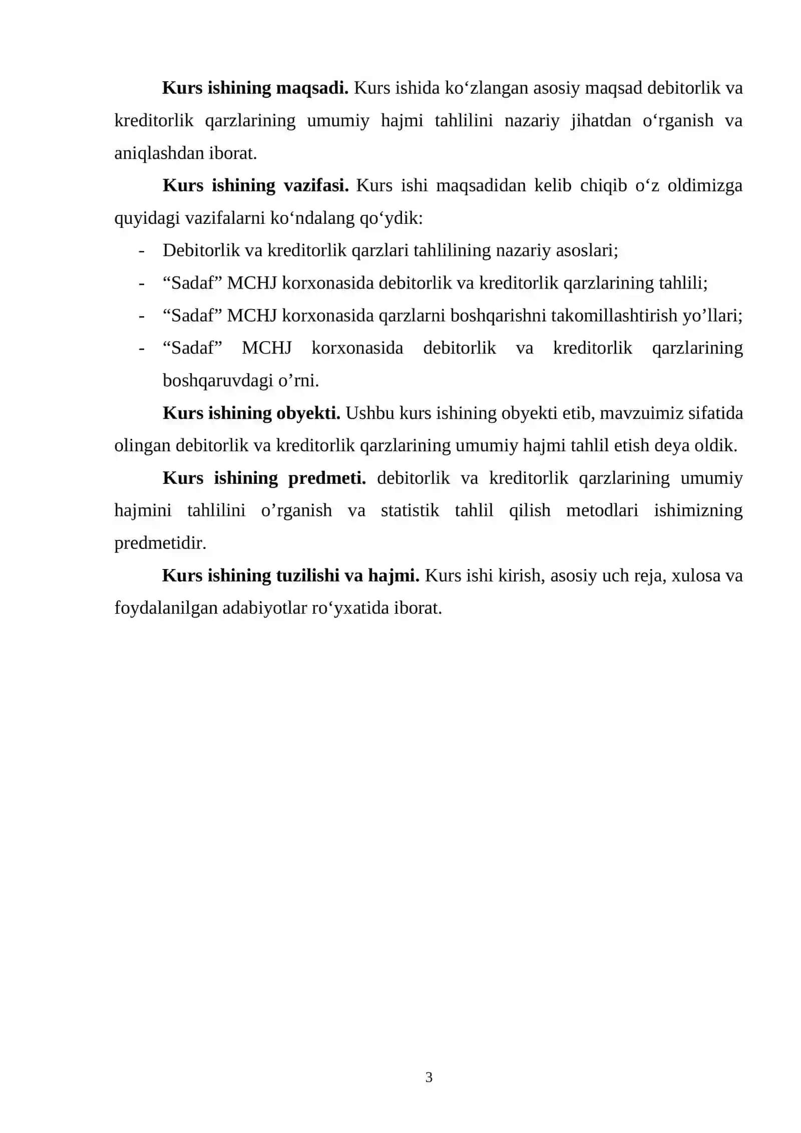 Debitorlik va kreditorlik qarzlarining umumiy hajmini tahlili 3