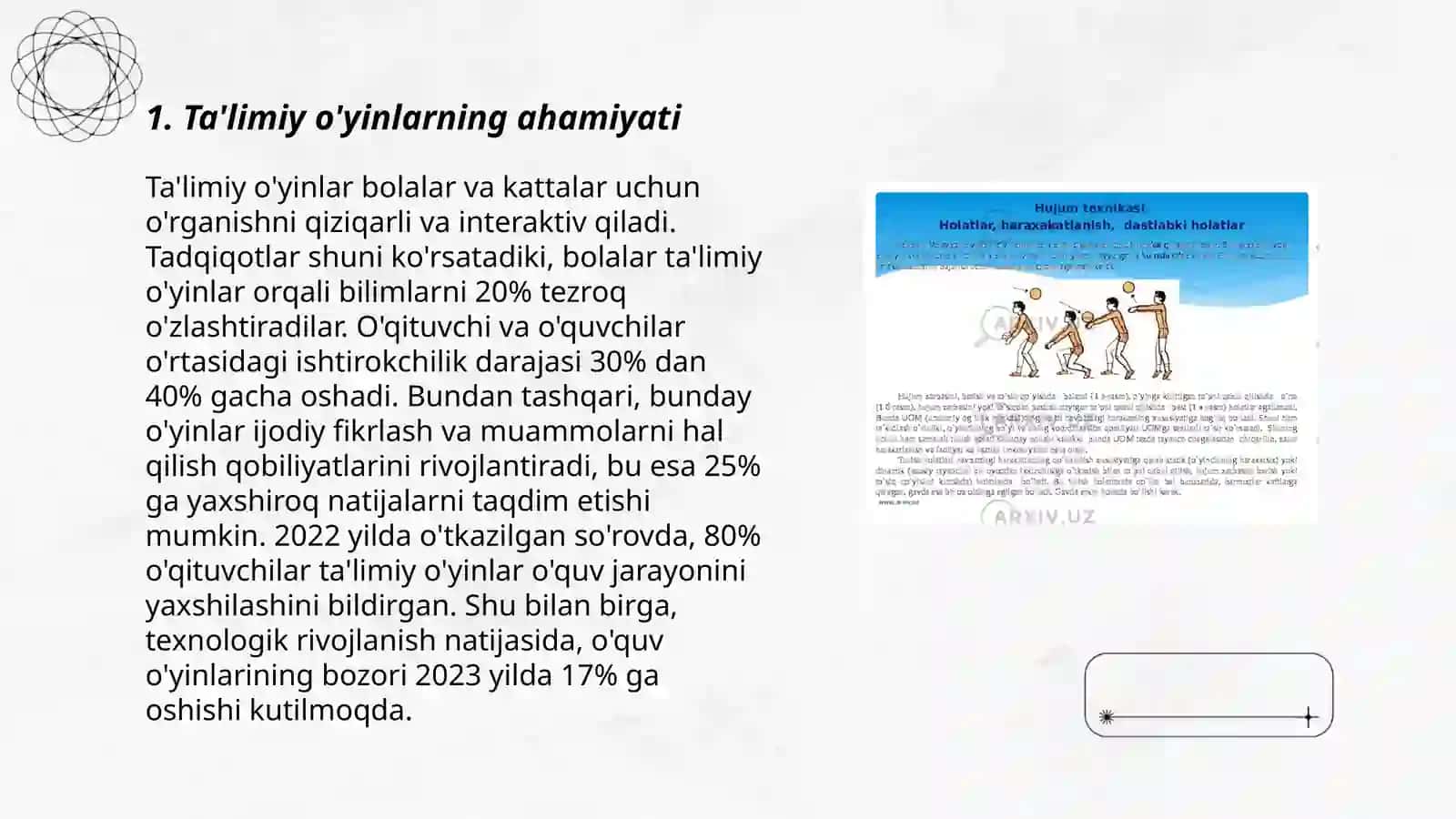 Fel soʻz turkumini oʻrganishda qoʻllanadigan taʼlimiy oʻyinlar va ularni darsda qoʻllash qoidalari 3