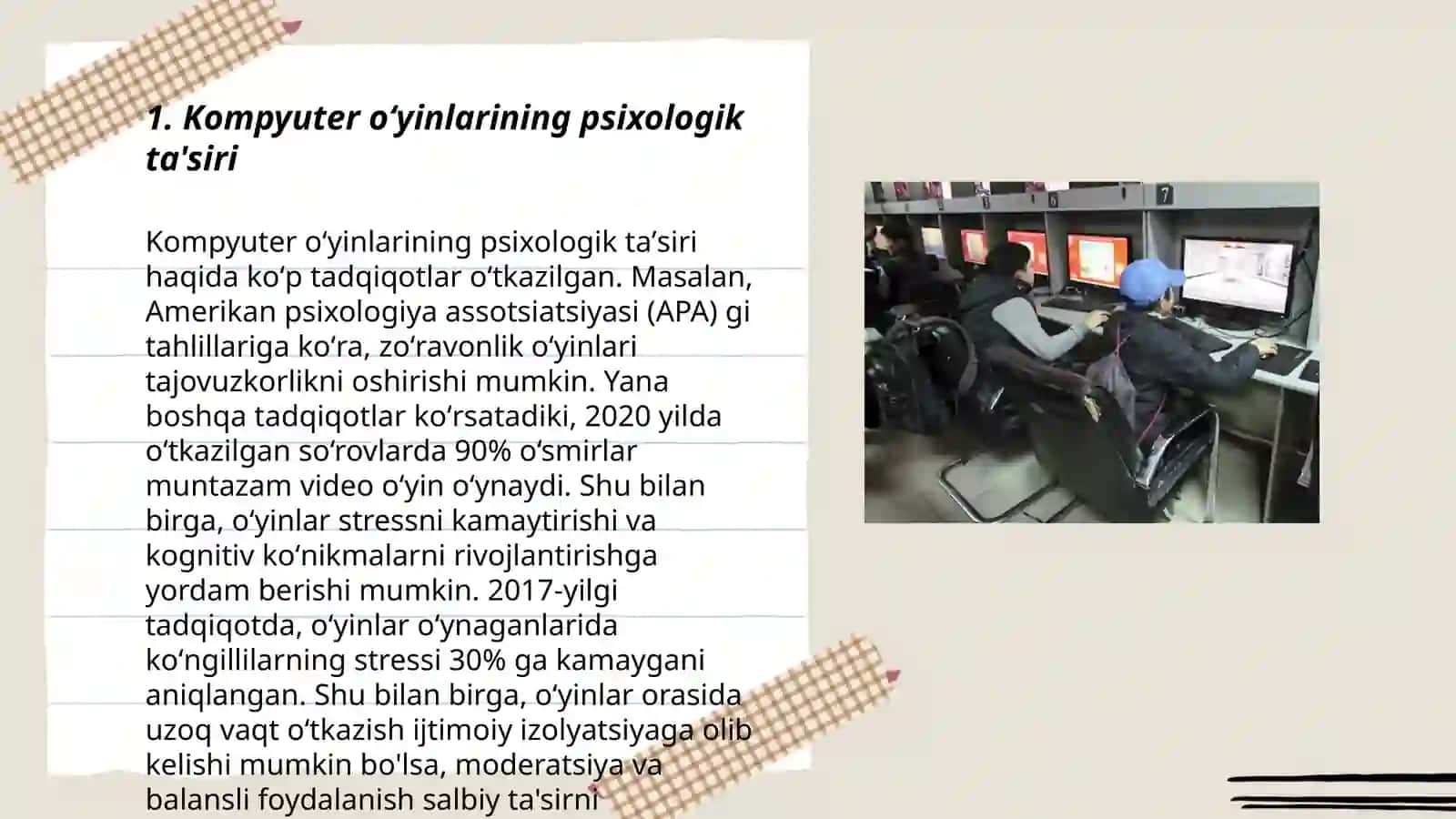 Kompyuter oʻyinlarining psixologik ta'siri 3