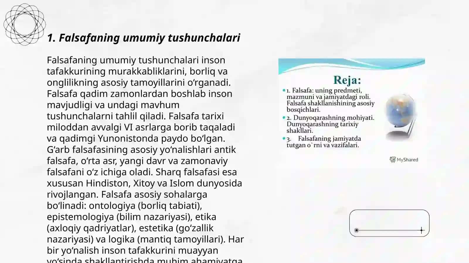 Falsafaning umumetirof etilgan funksiyalari 3