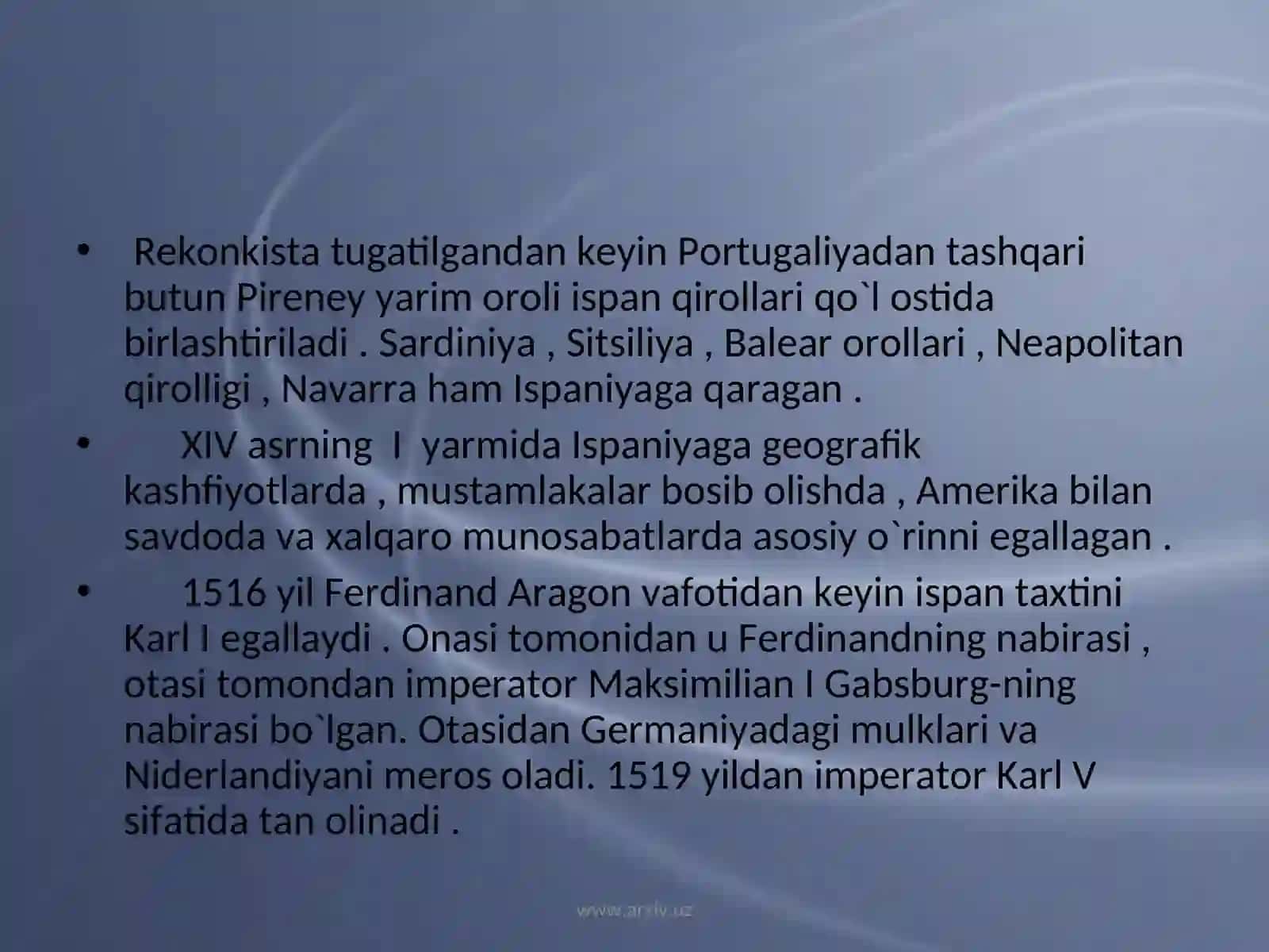 Ispaniya XVII-XIX asrlarda 3