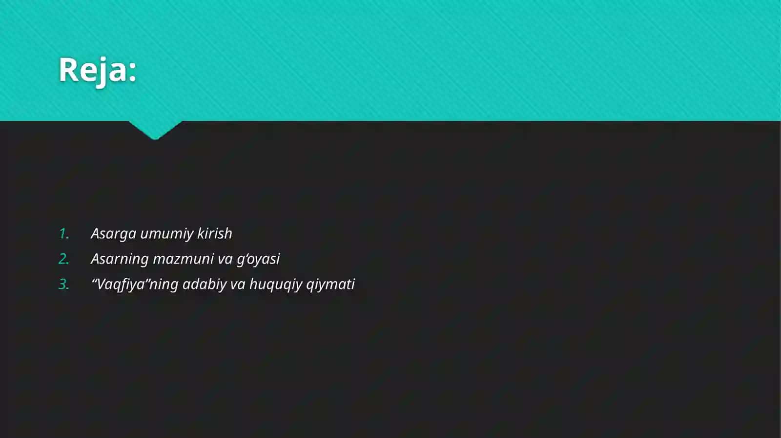 ALISHER NAVOIYNING "VAQFIYA" ASARI 3
