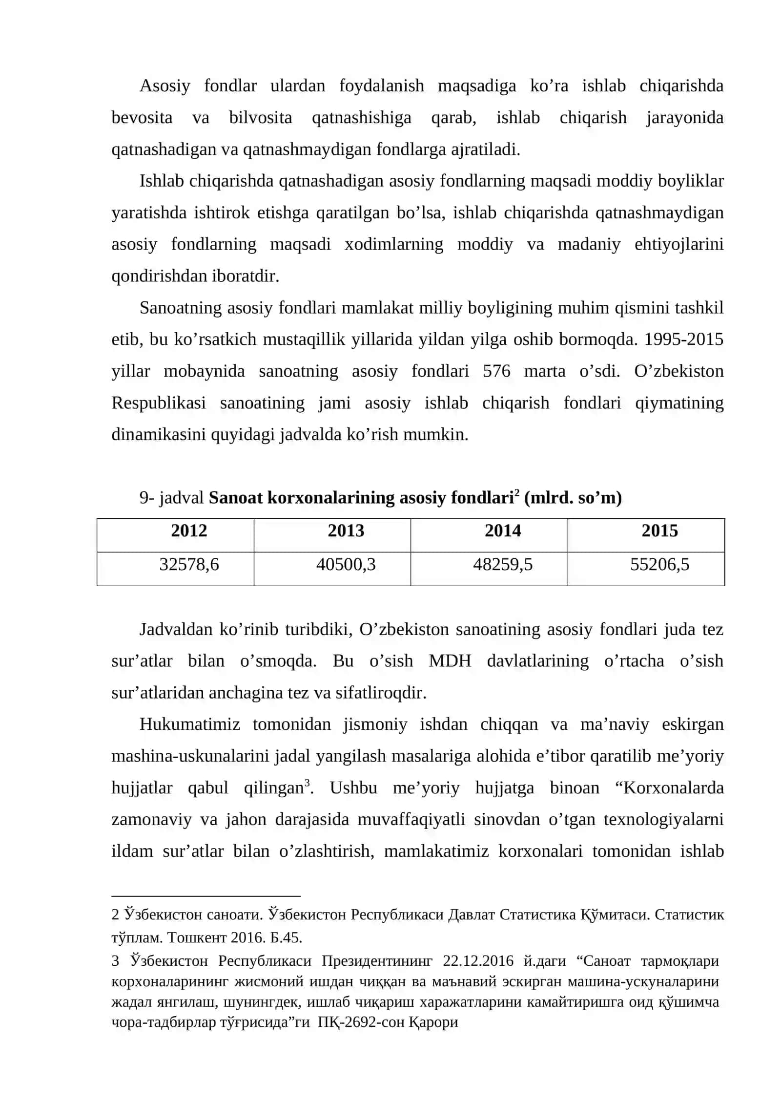 Asosiy fondlarning iqtisodiy mohiyati va ahamiyati, tarkibi va tuzilishi 3