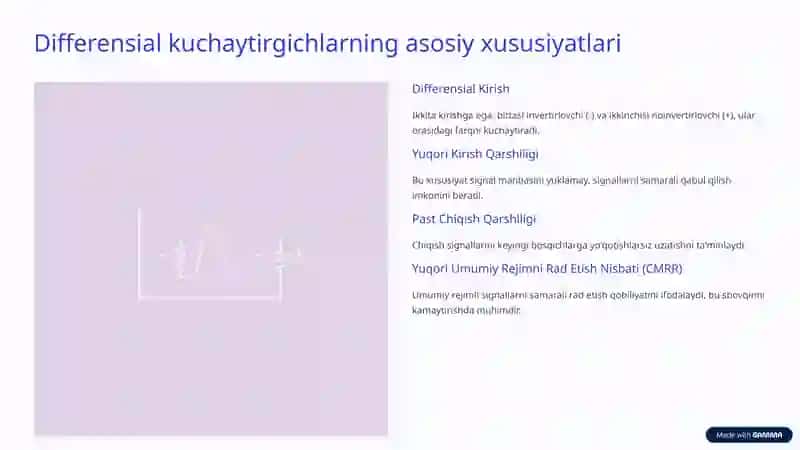 Differensial kuchaytirgichlar 3