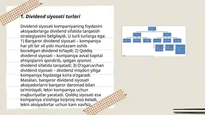 Dividend siyosati va ichki moliyalashtirish 3