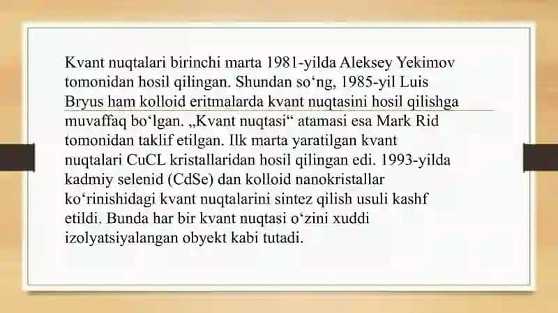 Kvant nuqtali yarim oʻtkazgichlar 3