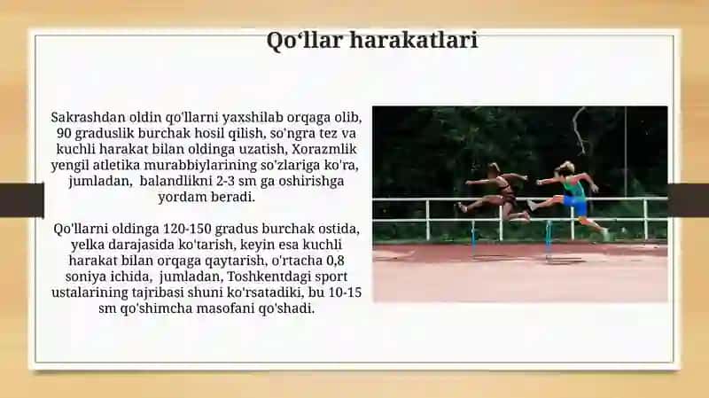 Yengil atletika: Turgan joydan uzunlikka sakrash texnikasini oʻrgatish 3