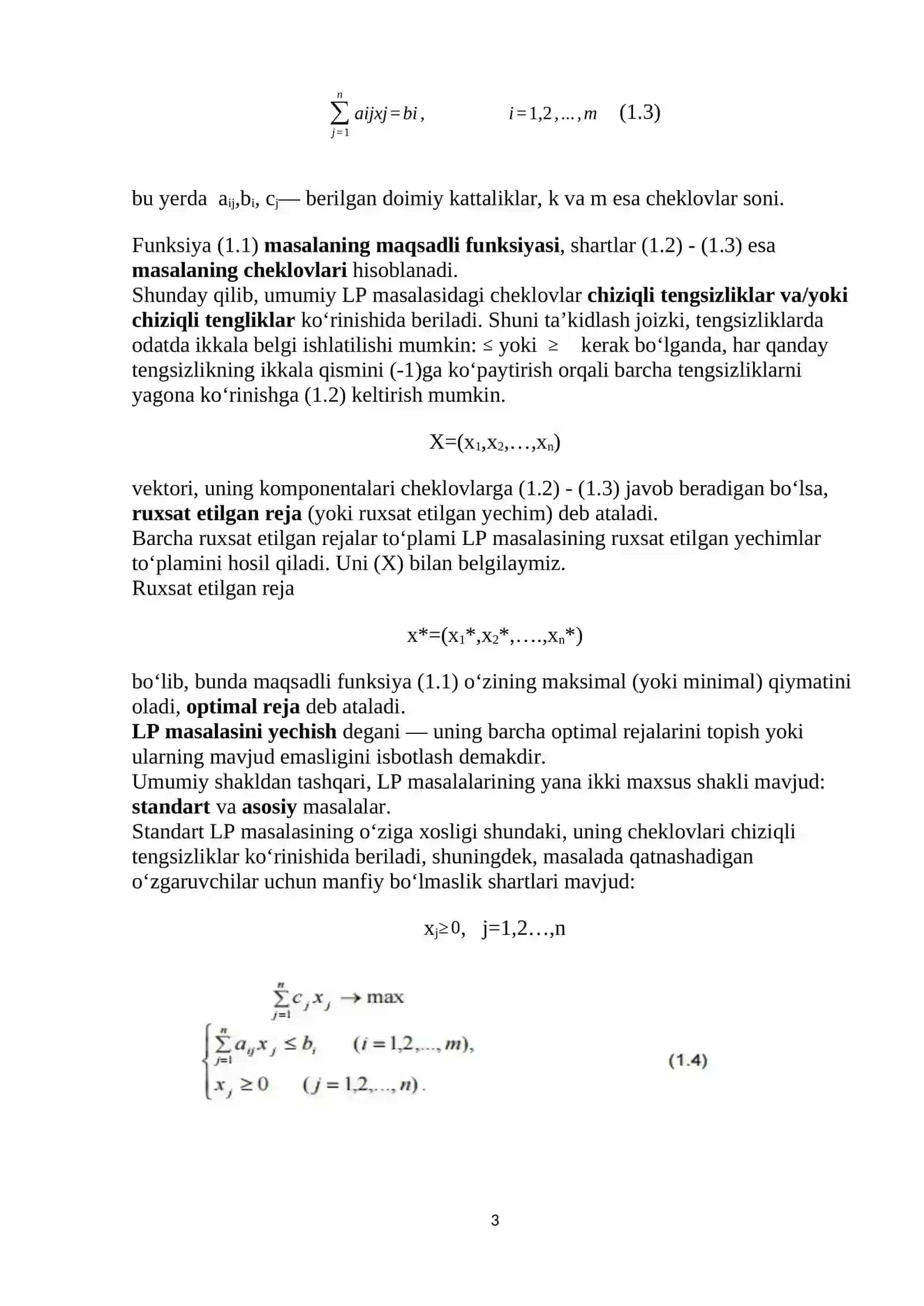 Chiziqli dasturlash (ChD) 3