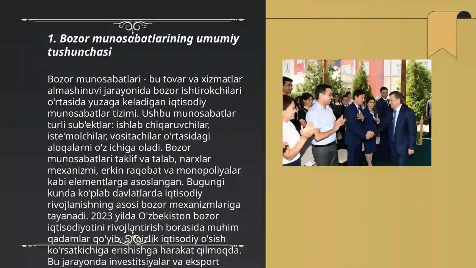 Bozor munosabatlarining umumiy tushunchasi 3