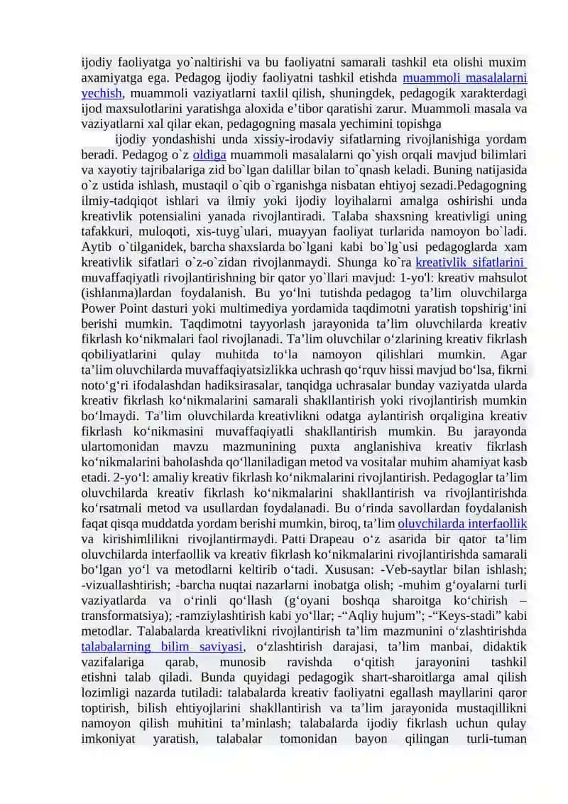 Talabalarning kreativlik sifatlari rivojlantirish 3
