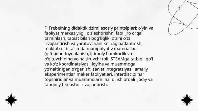 F.Frebelning didaktik tizimi va STEAM ta'lim texnologiyasi 3