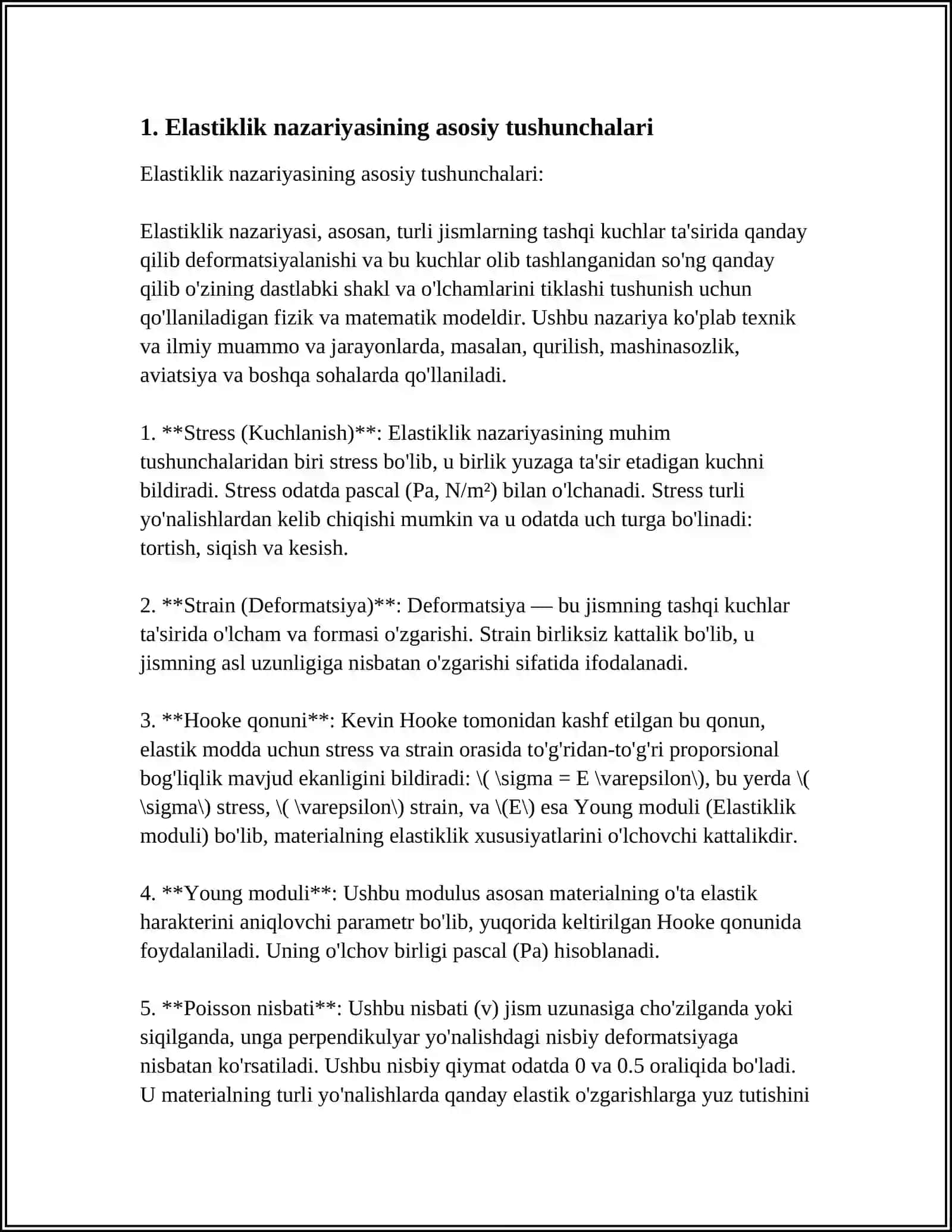 ELASTIKLIK NAZARIYASINING AMALYOTDA QOLLASH XUSUSIYATLARI 3