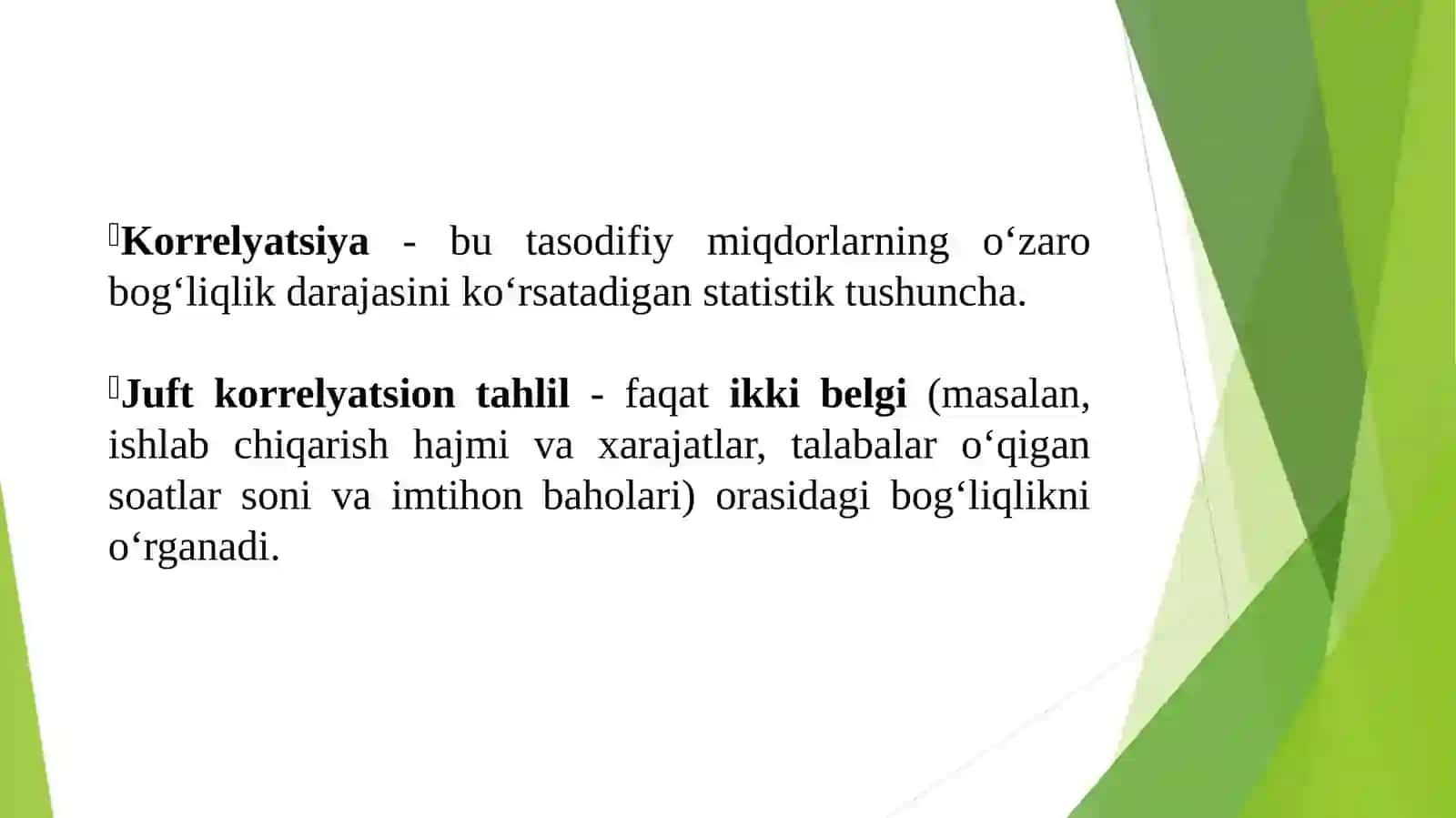 Juft korrelyatsion tahlil 3