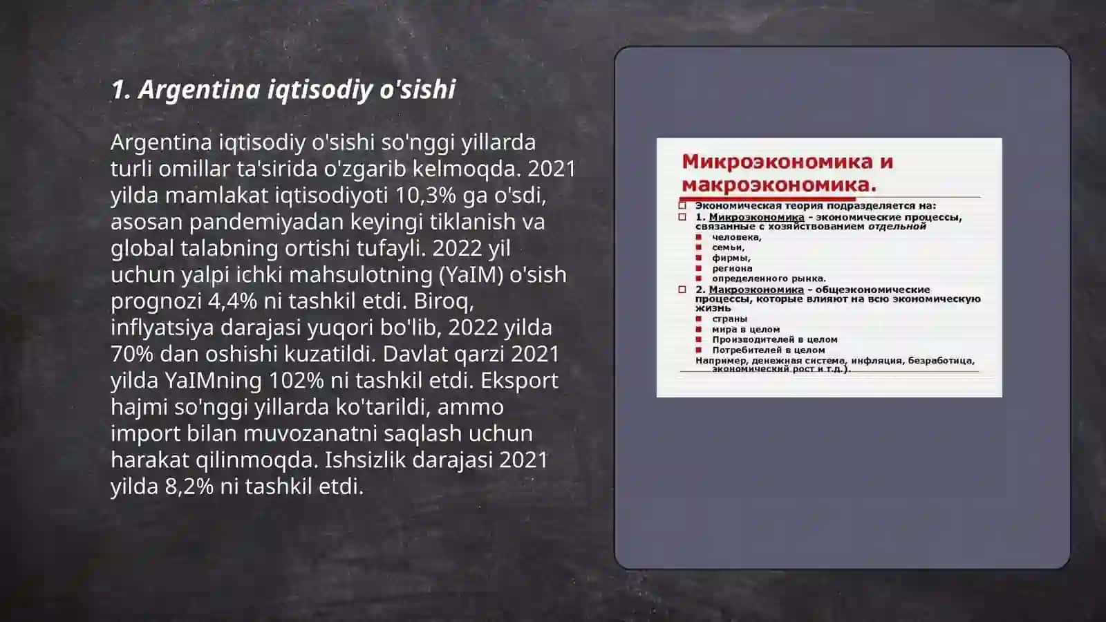 Argentina makroiqtisodiyoti statistikasi 3