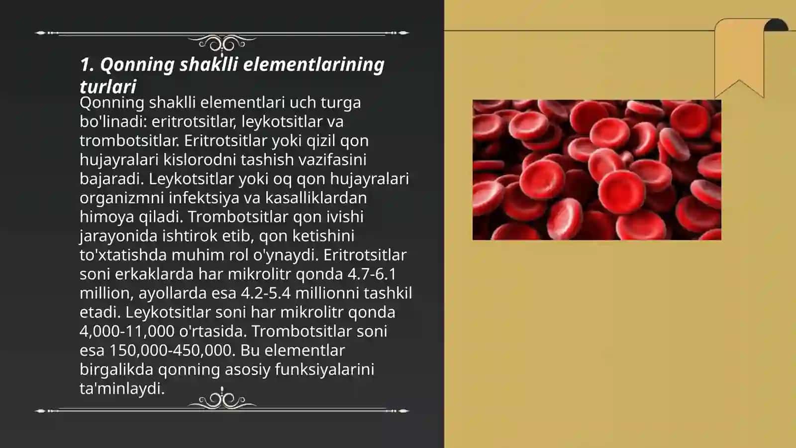 Qonning shaklli elementlari 3