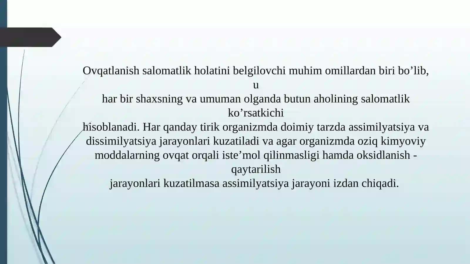 Ovqatlanishning adekvantligini tekshirish va baholash 3